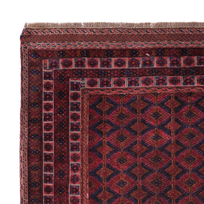 Kelim Afghan Teppich 152x190cm - dunkelrot