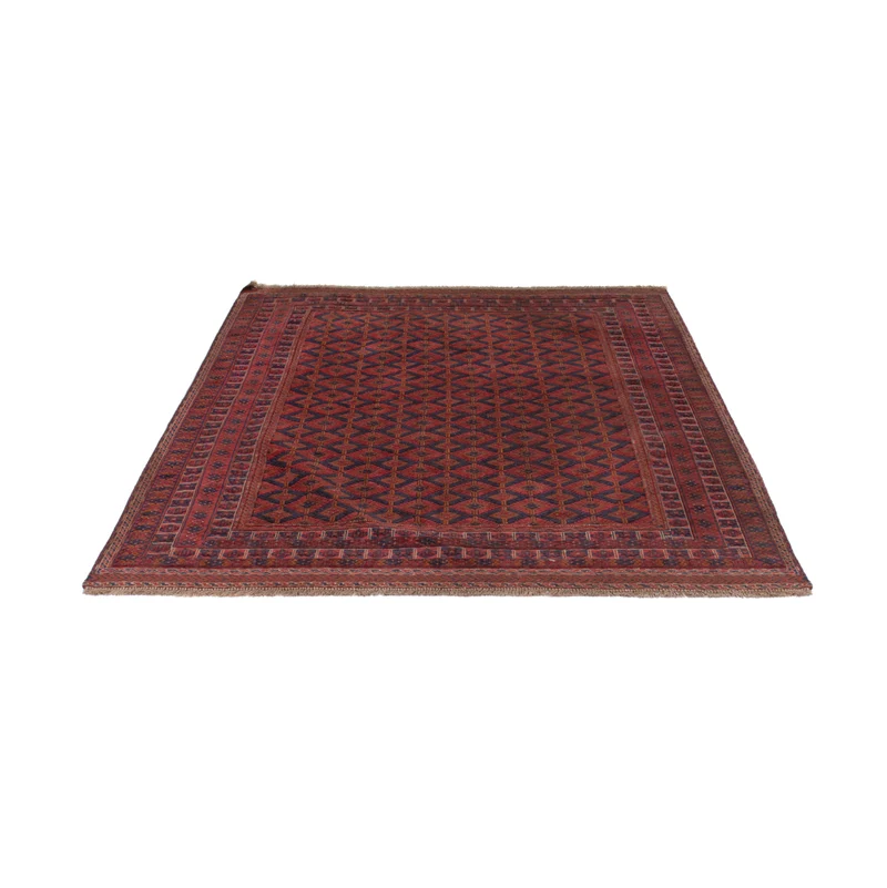 Kelim Afghan Teppich 152x190cm - dunkelrot