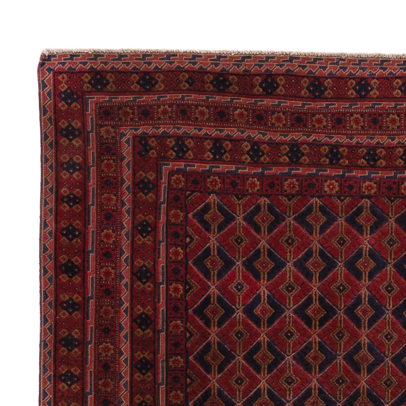 Kelim Afghan Teppich 148x190cm - dunkelrot