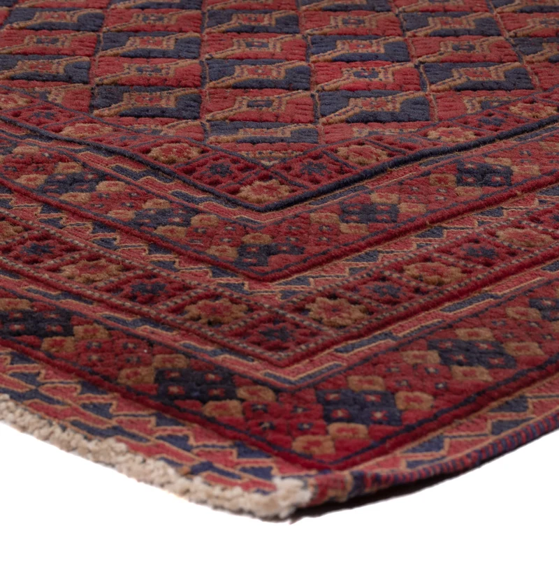 Kelim Afghan Teppich 148x190cm - dunkelrot