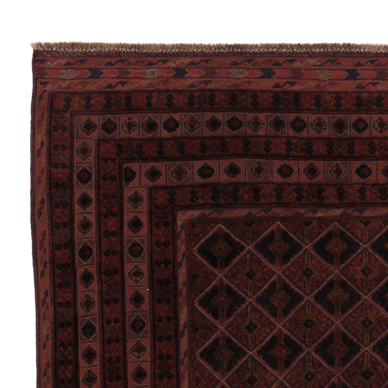 Kelim Afghan Teppich 148x195cm - dunkelrot