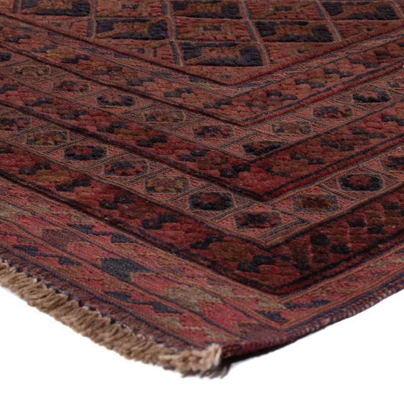 Kelim Afghan Teppich 148x195cm - dunkelrot