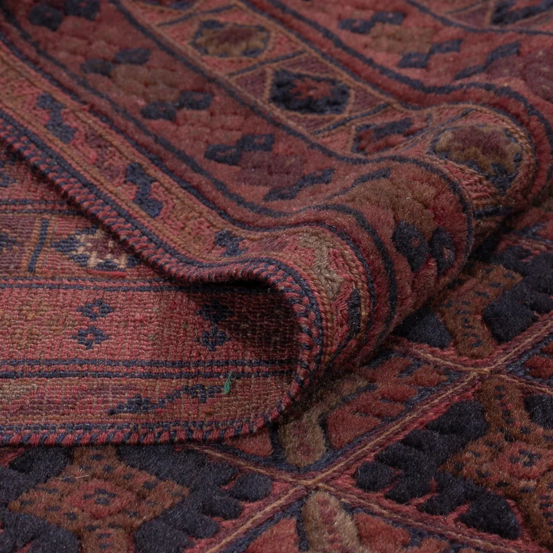 Kelim Afghan Teppich 148x195cm - dunkelrot