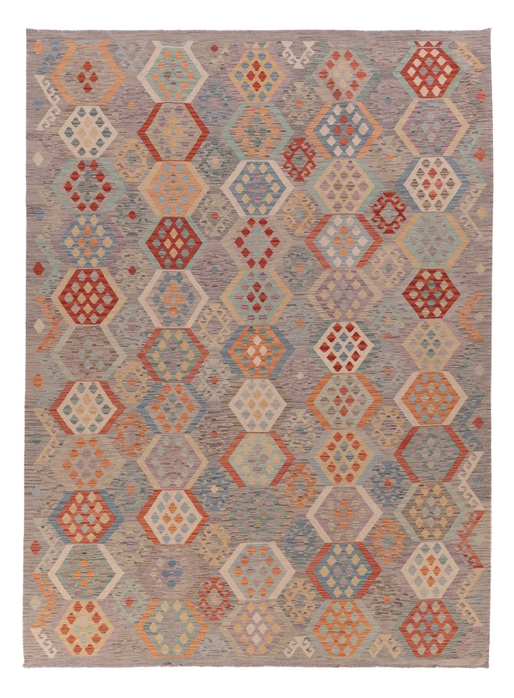 Kelim Maimene Teppich 262x353cm - mehrfarbig