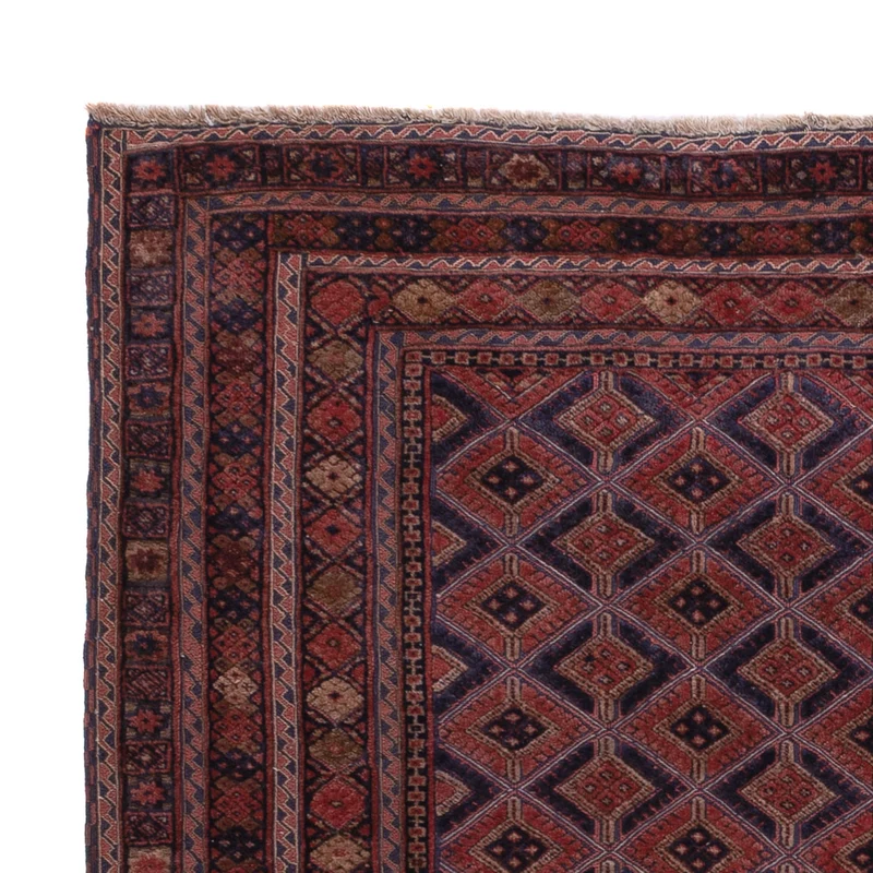 Kelim Afghan Teppich 146x178cm - dunkelrot