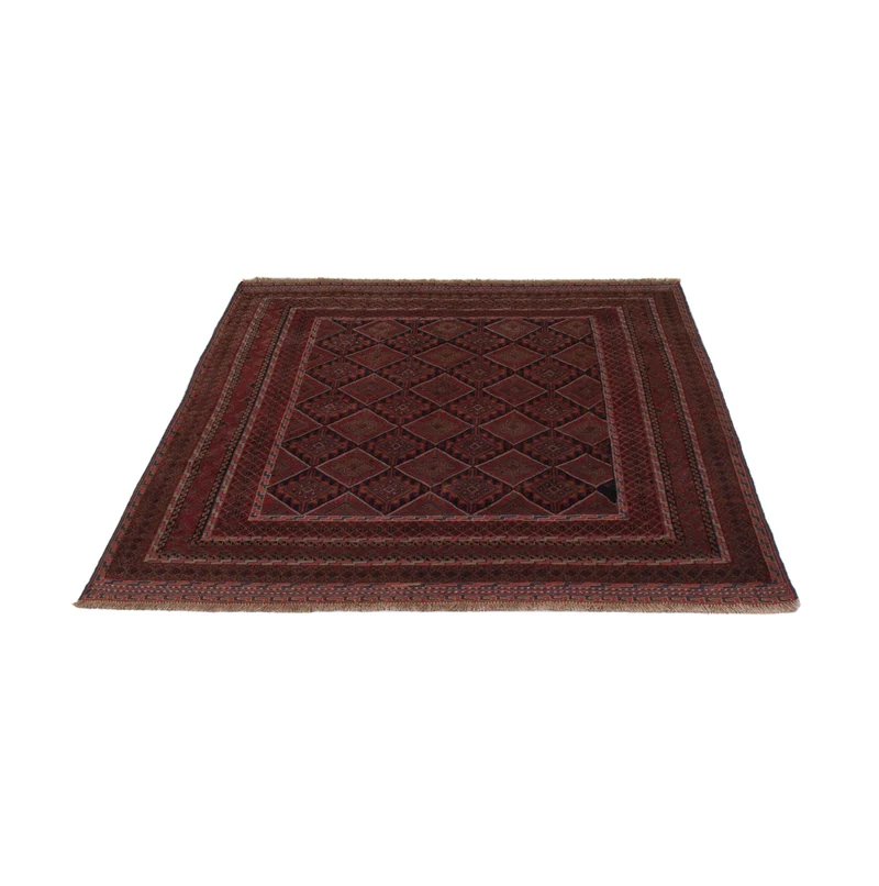 Kelim Afghan Teppich 141x180cm - dunkelrot