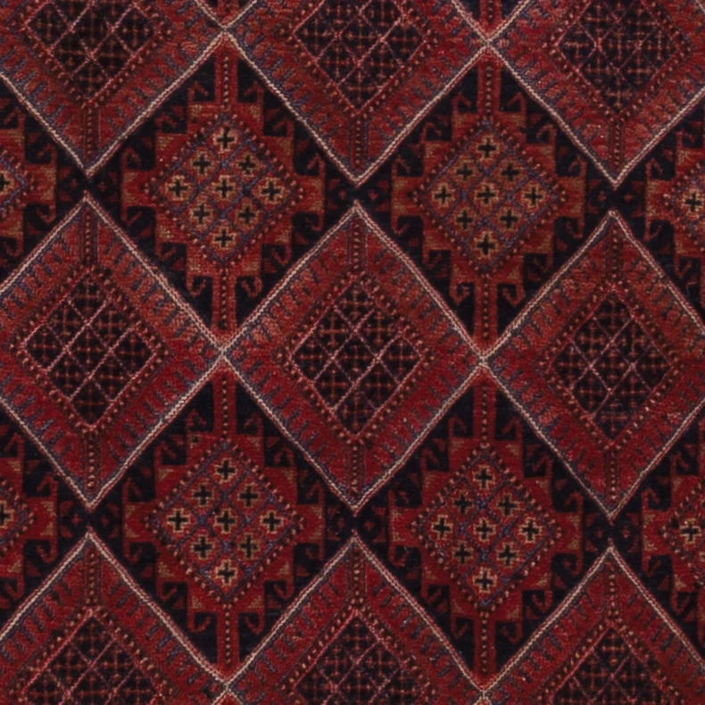 Kelim Afghan Teppich 137x188cm - dunkelrot