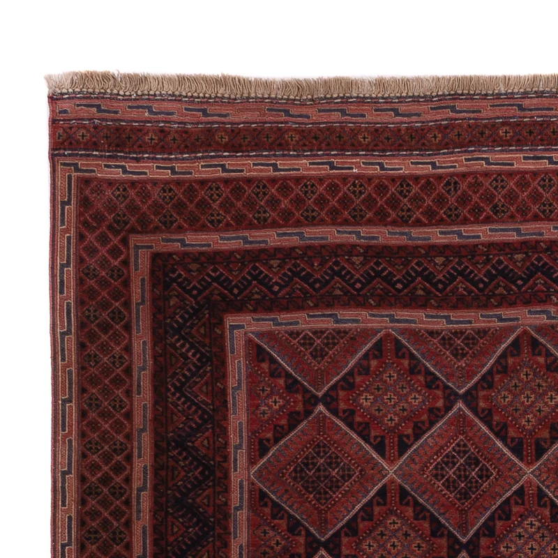 Kelim Afghan Teppich 137x188cm - dunkelrot