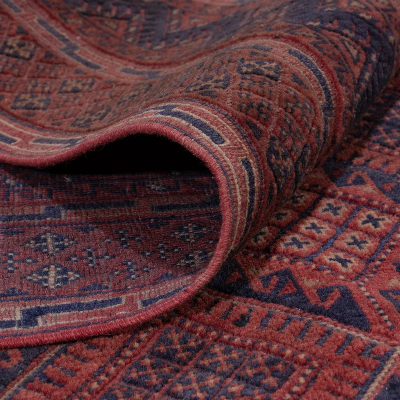 Kelim Afghan Teppich 137x188cm - dunkelrot