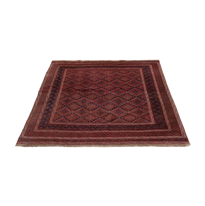 Kelim Afghan Teppich 137x188cm - dunkelrot