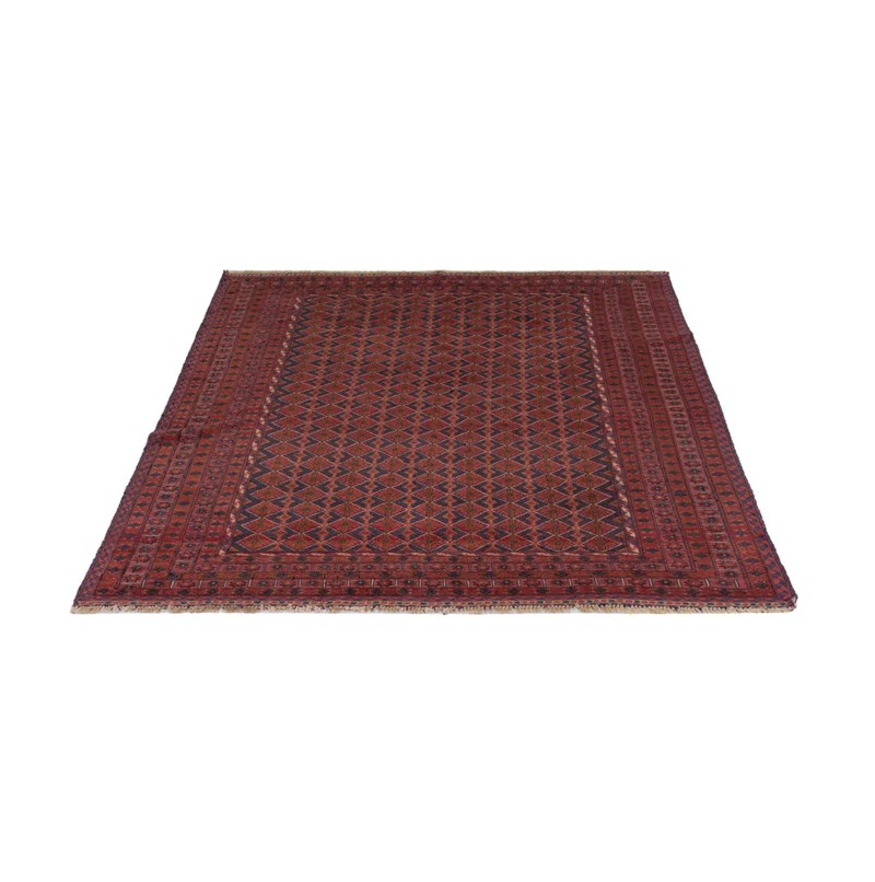 Kelim Afghan Teppich 141x181cm - dunkelrot