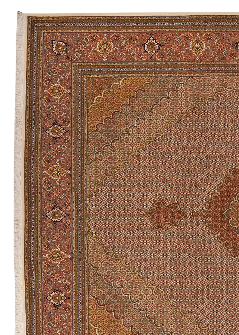 Tabriz 50 Raj · Handgeknüpft – Braun, 405x306 cm