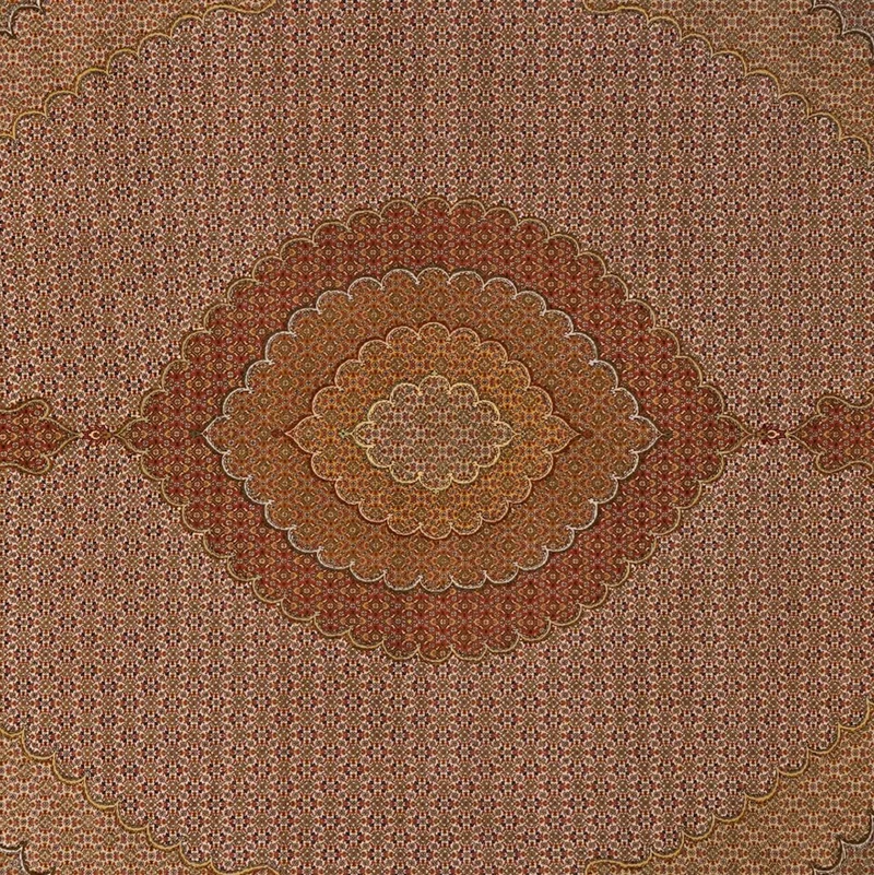 Tabriz 50 Raj · Handgeknüpft – Braun, 405x306 cm