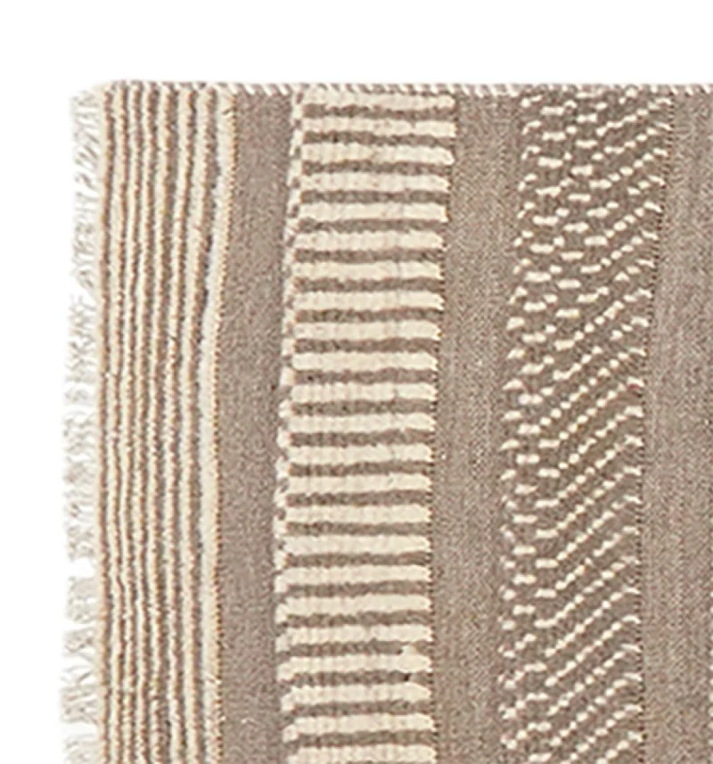 Kelim Gabbeh · Handgewebt – Beige, 299x67 cm