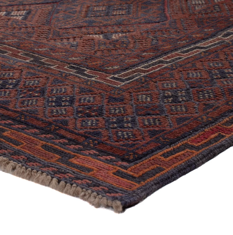 Kelim Afghan Teppich 158x194cm - dunkelbeige