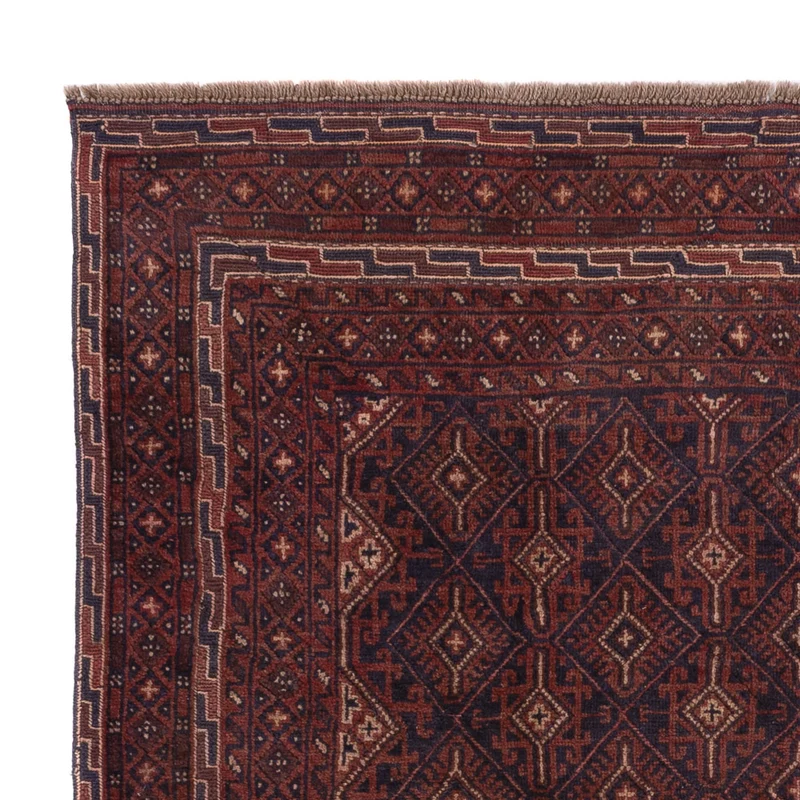 Kelim Afghan Teppich 155x195cm - dunkelbeige