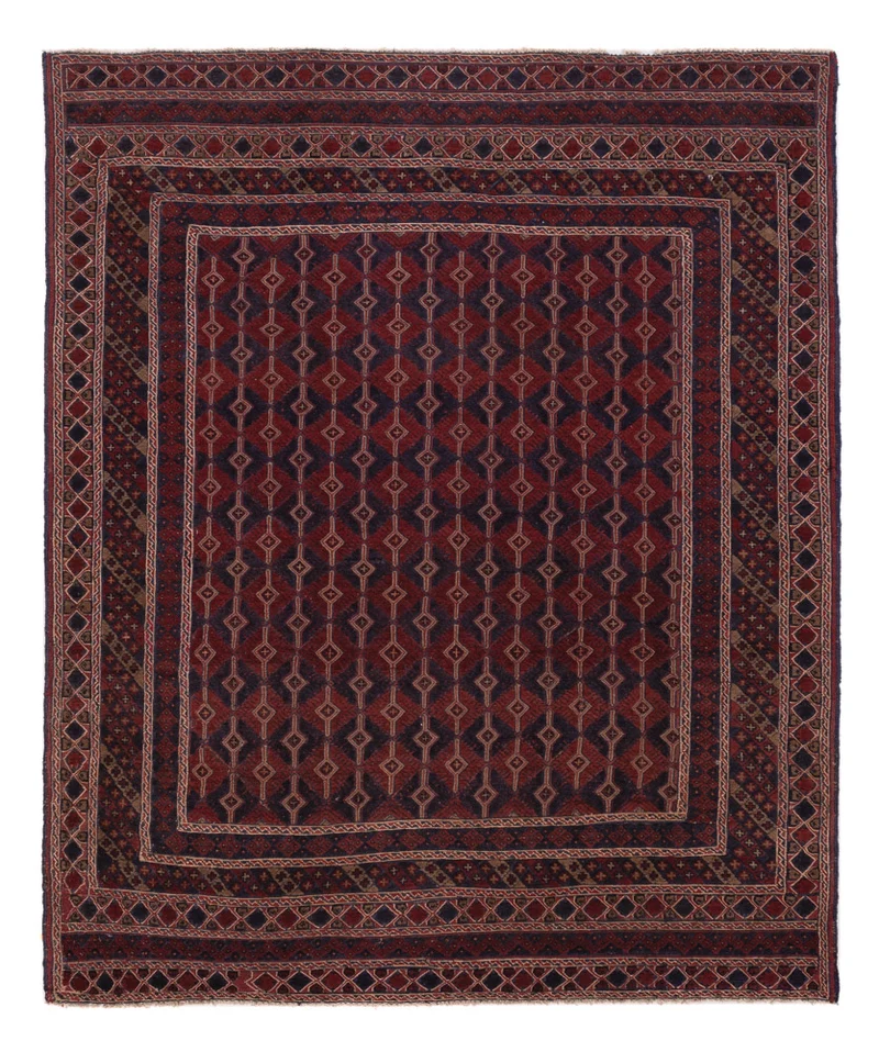 Kelim Afghan Teppich 160x190cm - dunkelbeige