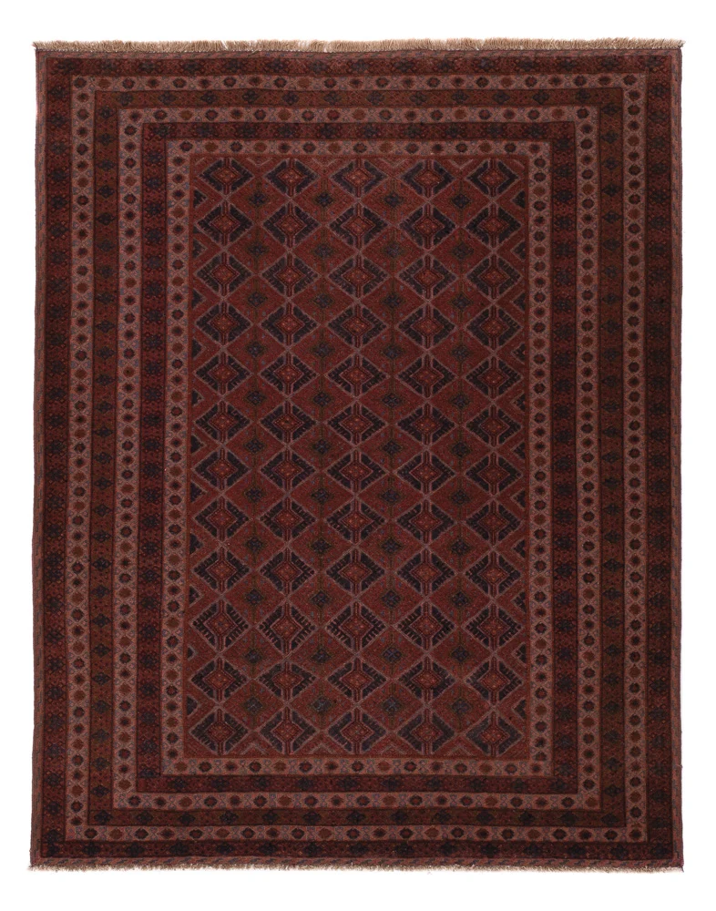 Kelim Afghan Teppich 153x199cm - dunkelbeige