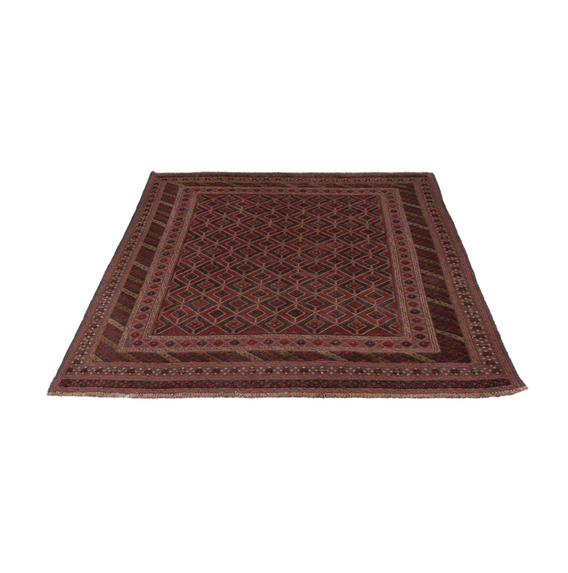 Kelim Afghan Teppich 154x197cm - dunkelbeige