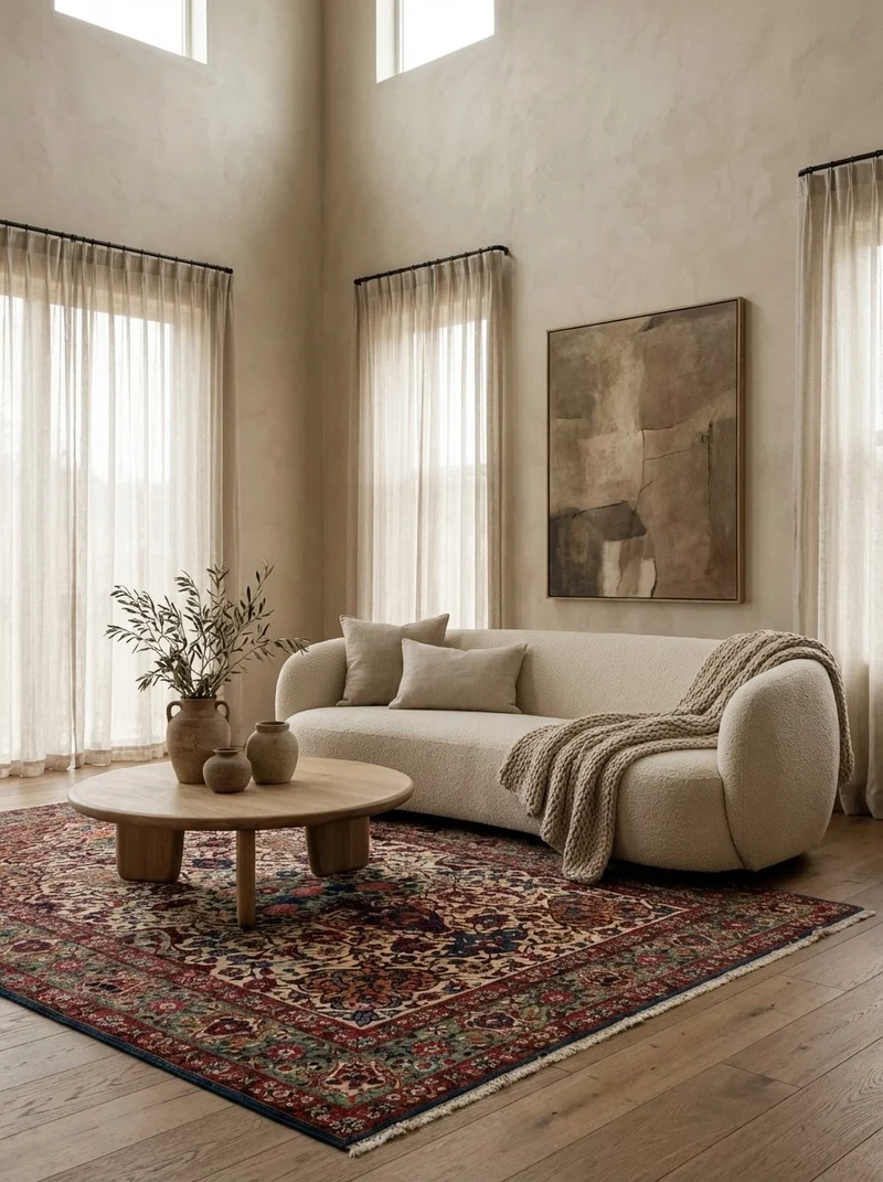 Kashan · Handgeknüpft – Braun, 202x135 cm