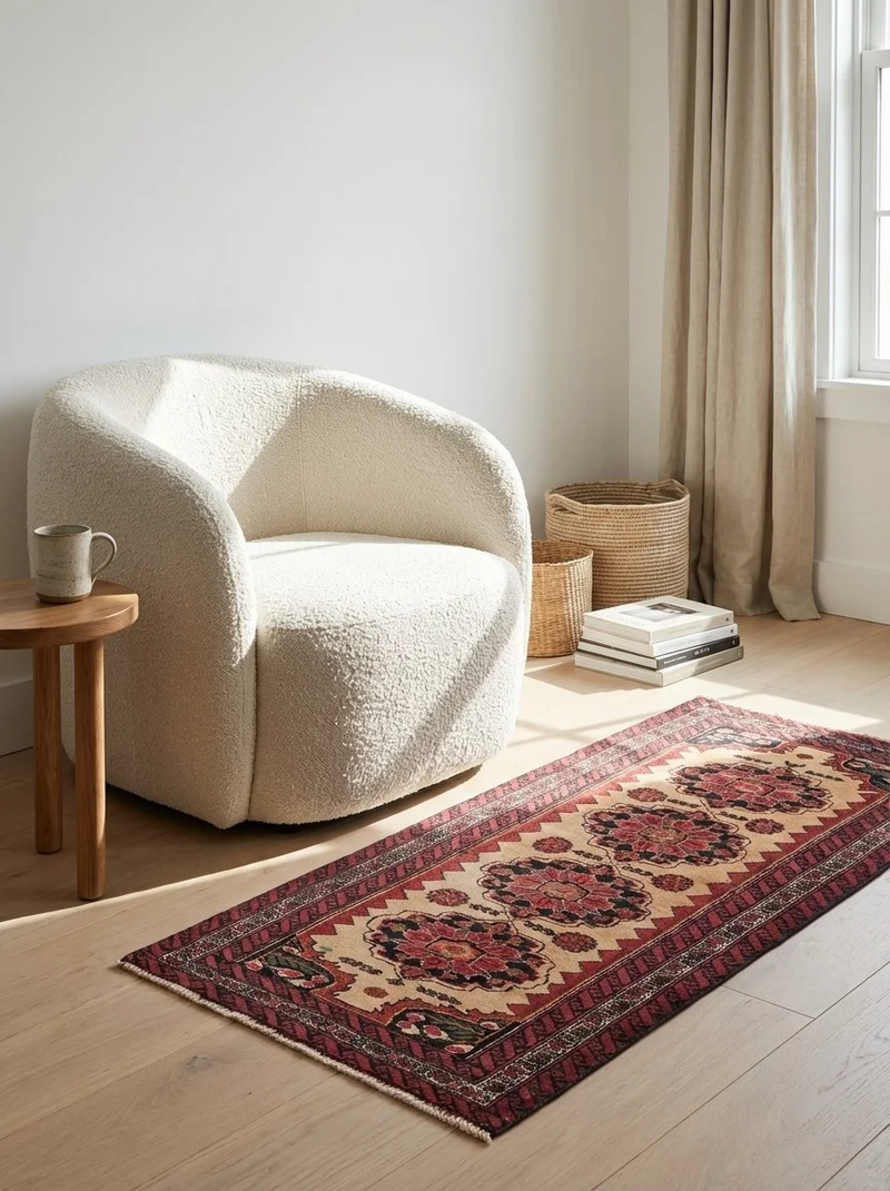 Belutch · Handgeknüpft – Beige, 135x68 cm