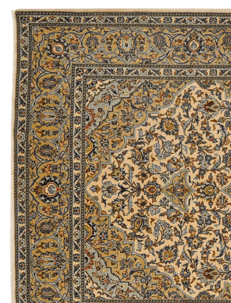 Kashan · Handgeknüpft – Beige, 227x139 cm