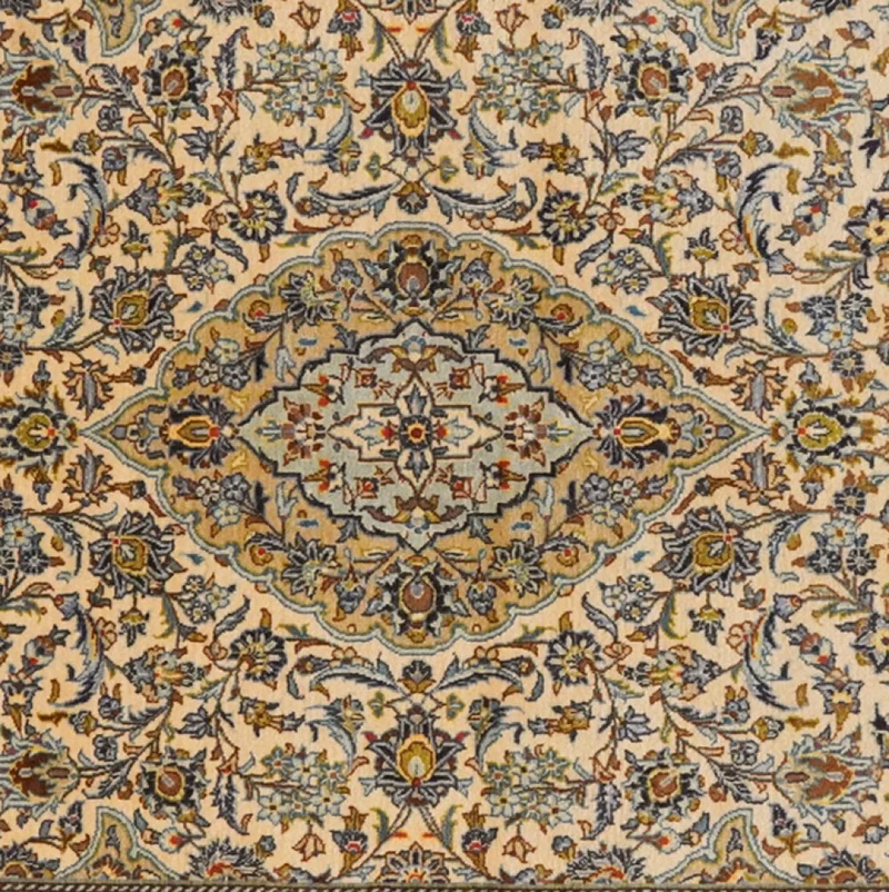 Kashan · Handgeknüpft – Beige, 227x139 cm