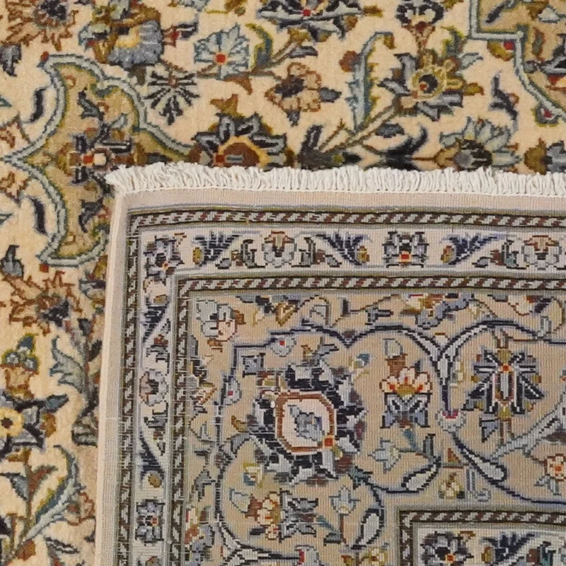 Kashan · Handgeknüpft – Beige, 227x139 cm