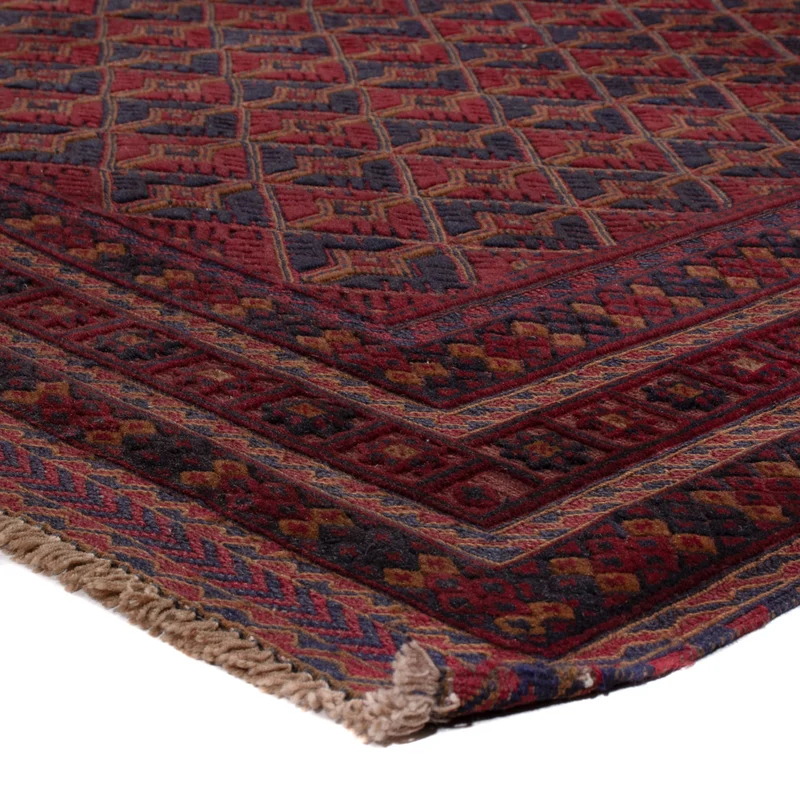 Kelim Afghan Teppich 150x191cm - dunkelrot