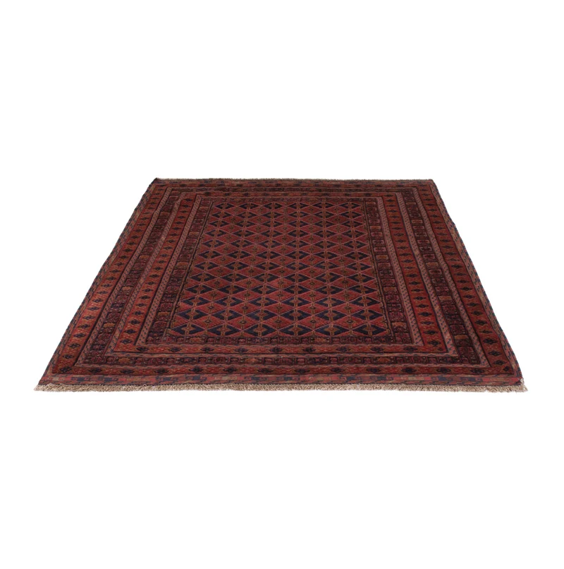 Kelim Afghan Teppich 148x193cm - dunkelrot