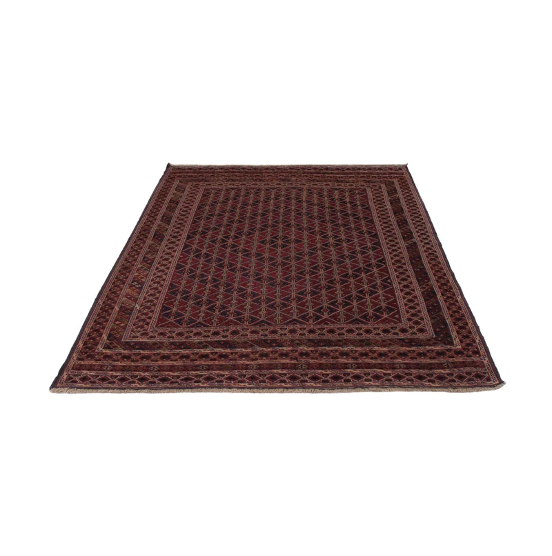 Kelim Afghan Teppich 190x208cm - dunkelbeige