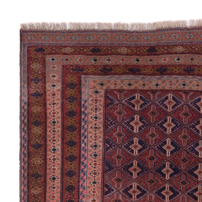 Kelim Afghan Teppich 146x191cm - dunkelrot