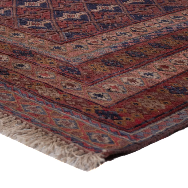 Kelim Afghan Teppich 146x191cm - dunkelrot