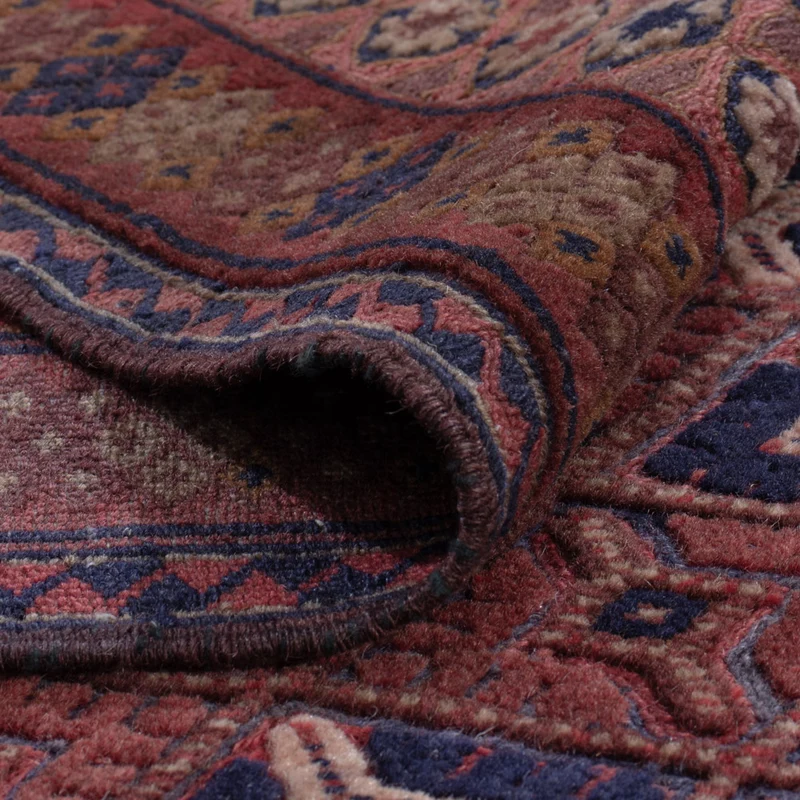 Kelim Afghan Teppich 146x191cm - dunkelrot