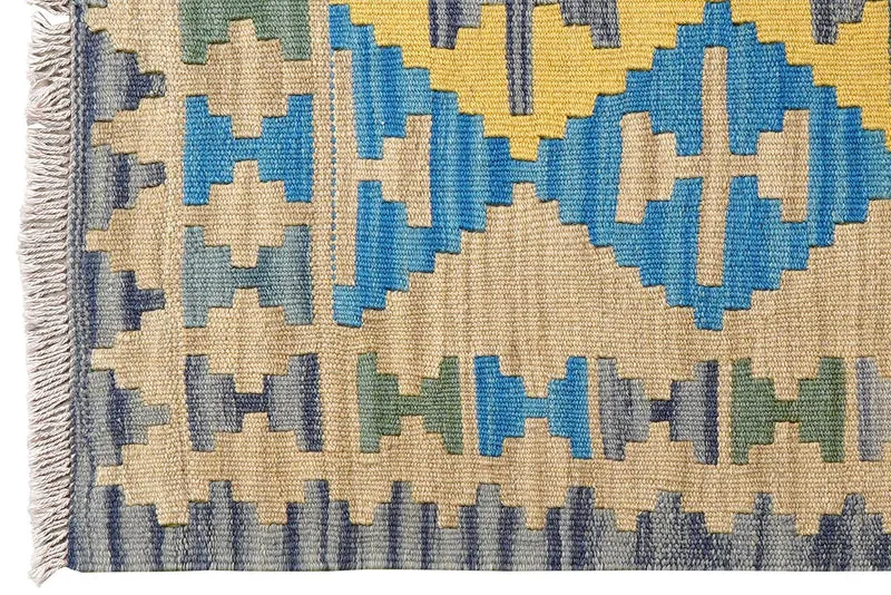 Kelim Gashgai · Handgewebt – Beige, 110x80 cm