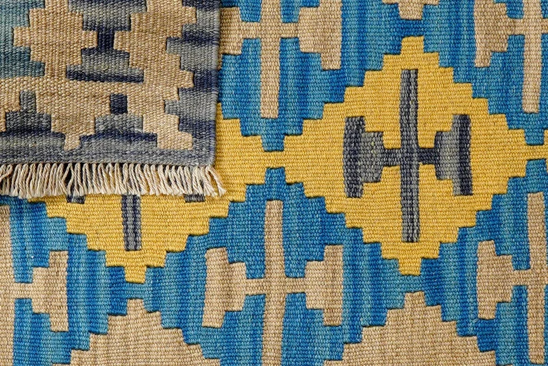 Kelim Gashgai · Handgewebt – Beige, 110x80 cm