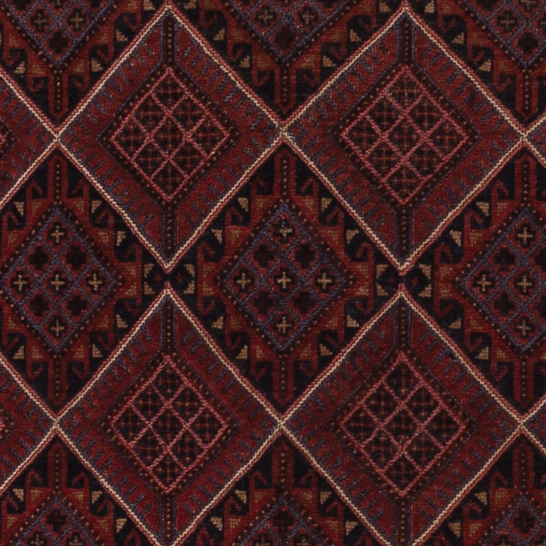 Kelim Afghan Teppich 141x183cm - dunkelrot