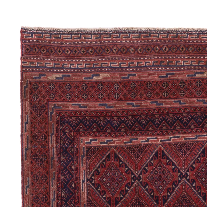 Kelim Afghan Teppich 132x190cm - dunkelrot