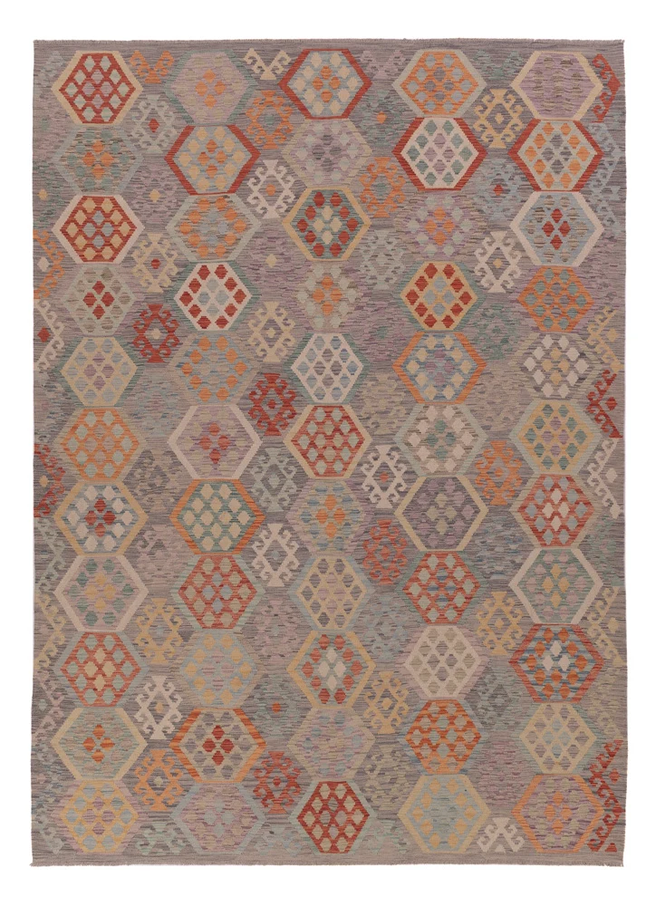 Kelim Maimene Teppich 255x356cm - mehrfarbig