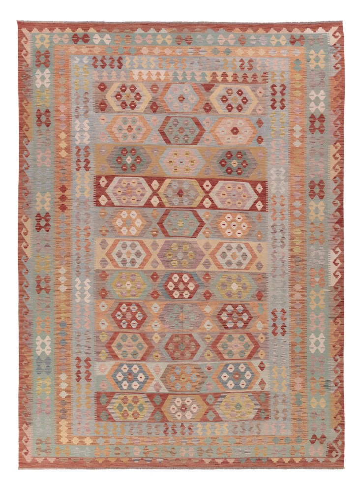 Kelim Maimene Teppich 254x352cm - mehrfarbig