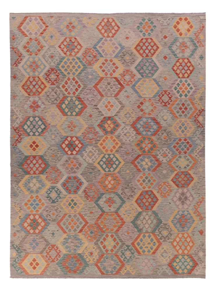 Kelim Maimene Teppich 255x352cm - mehrfarbig