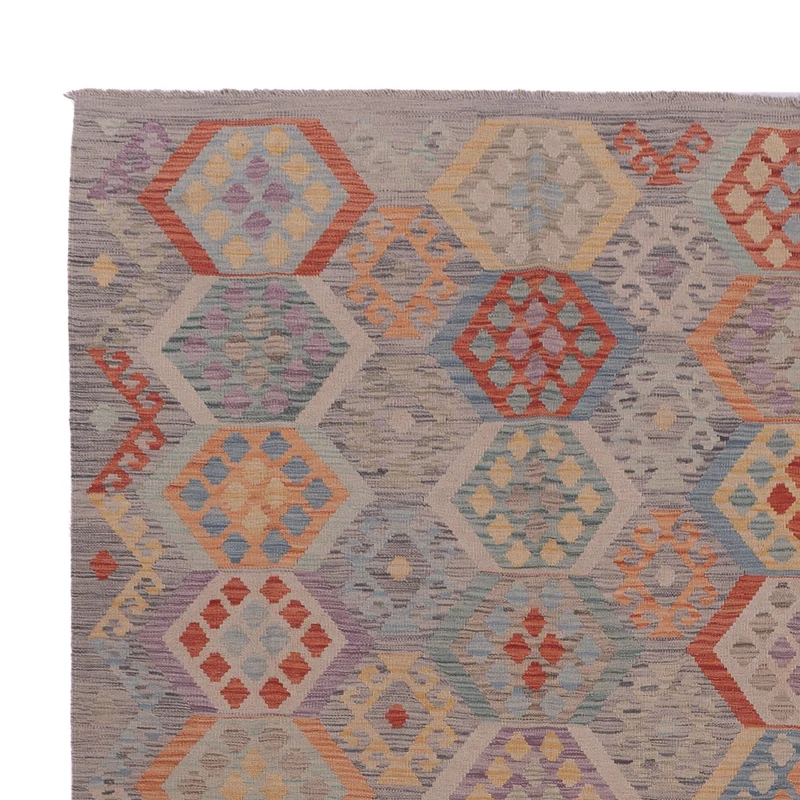 Kelim Maimene Teppich 256x350cm - mehrfarbig