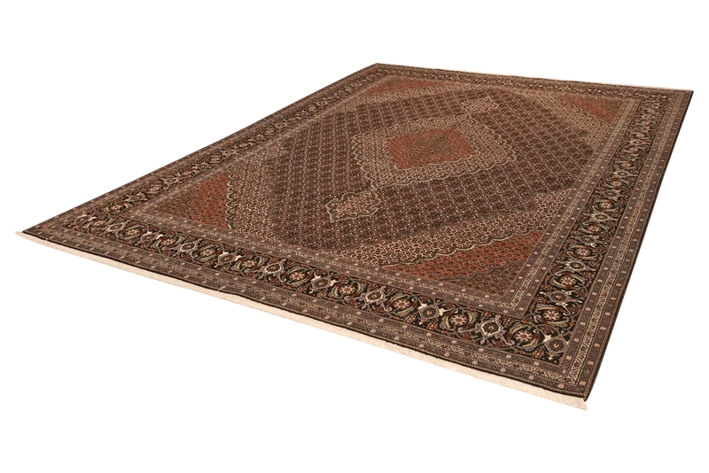 Tabriz 40 Raj · Handgeknüpft – Schwarz, 340x249 cm