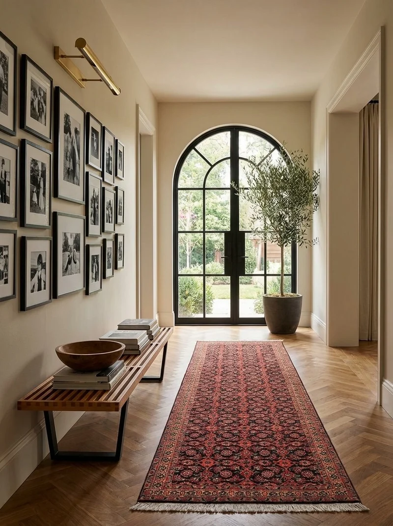 Tabriz 50 Raj · Handgeknüpft – Schwarz, 203x63 cm