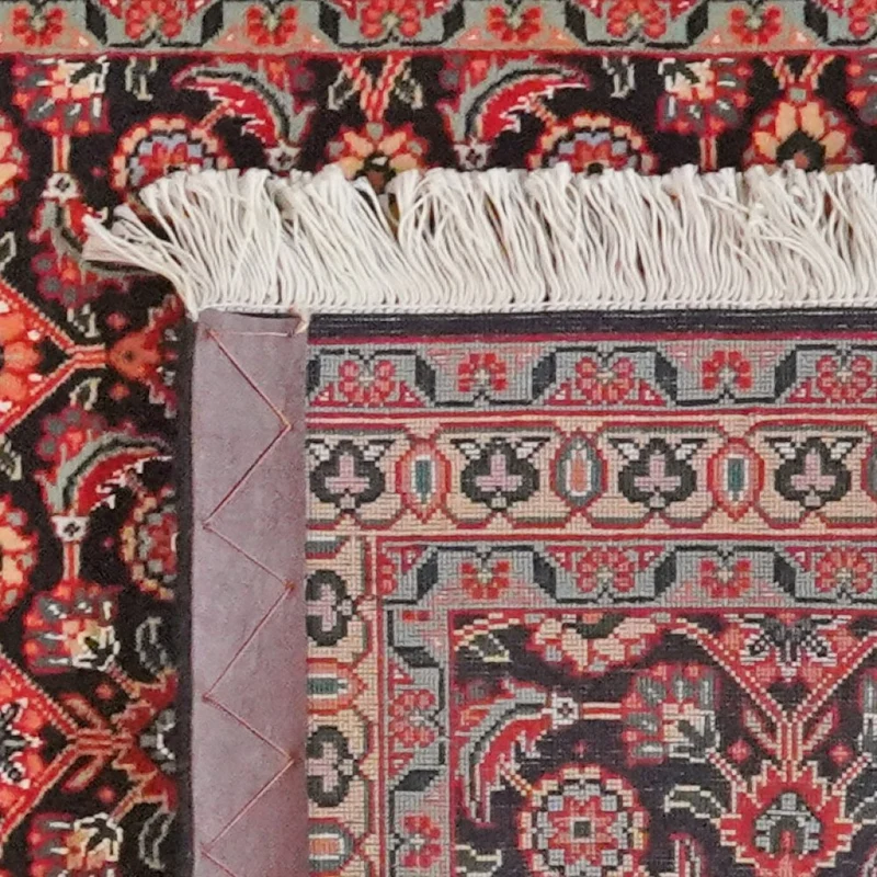 Tabriz 50 Raj · Handgeknüpft – Schwarz, 203x63 cm