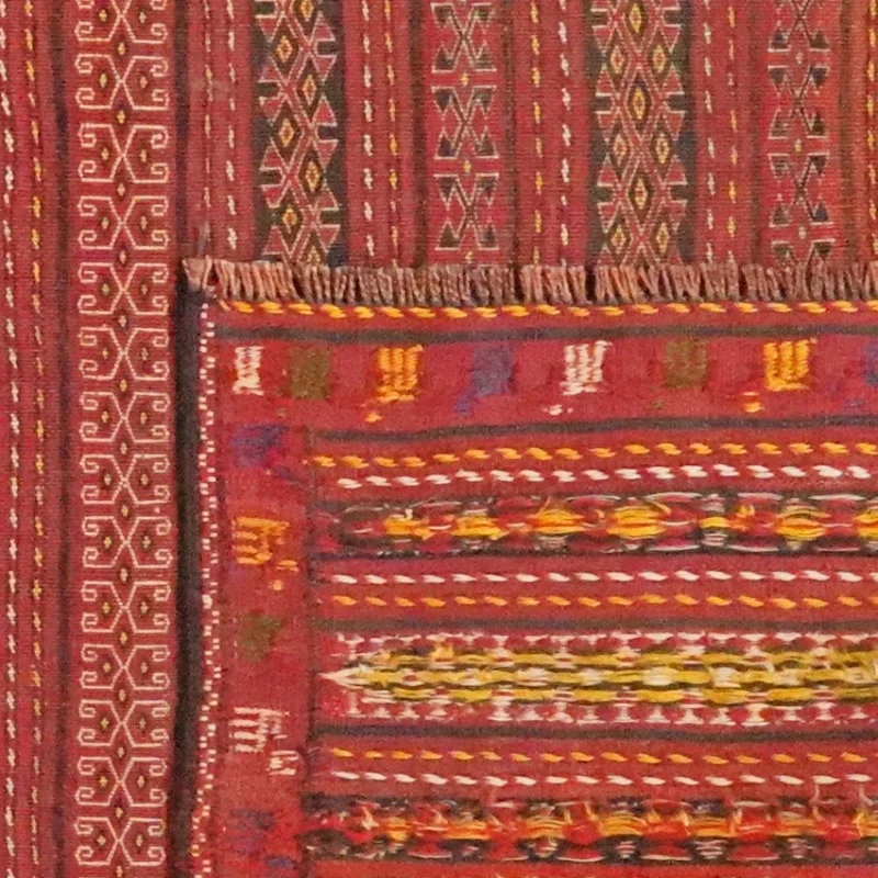 Kelim Kordi · Handgewebt – Rot, 325x159 cm