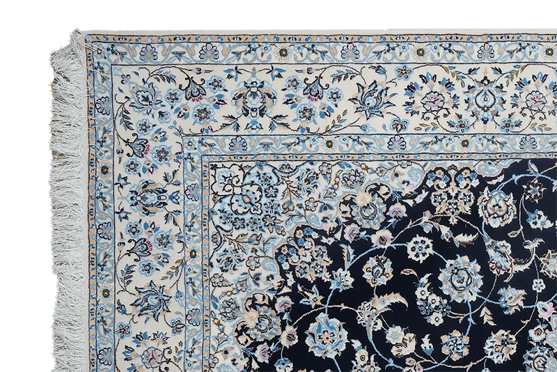 Nain 6La · Handgeknüpft – Blau, 238x162 cm
