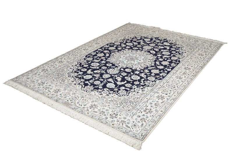 Nain 6La · Handgeknüpft – Blau, 238x162 cm