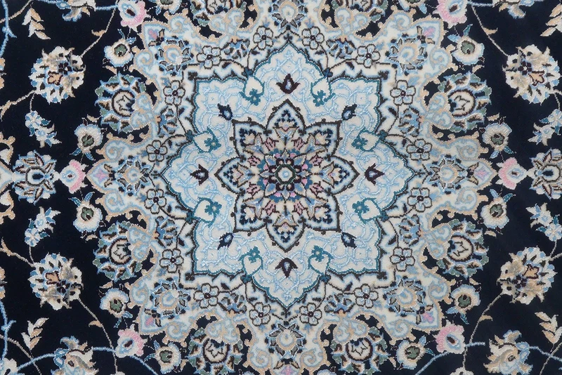 Nain 6La · Handgeknüpft – Blau, 238x162 cm