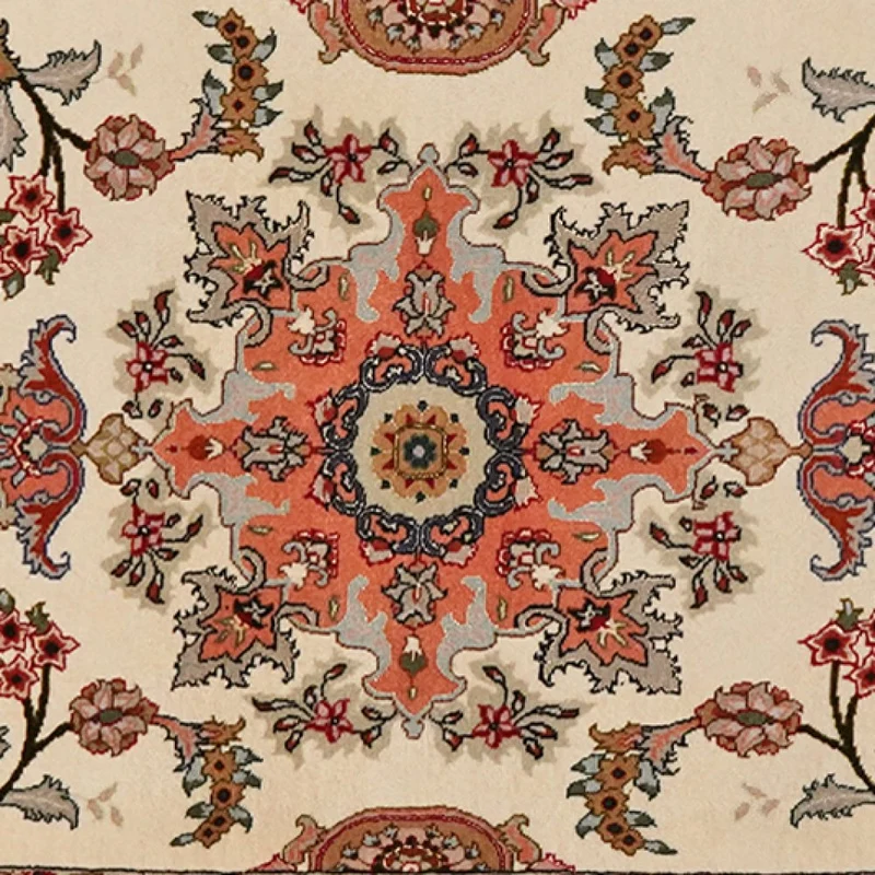Tabriz 50 Raj · Handgeknüpft – Beige, 221x81 cm